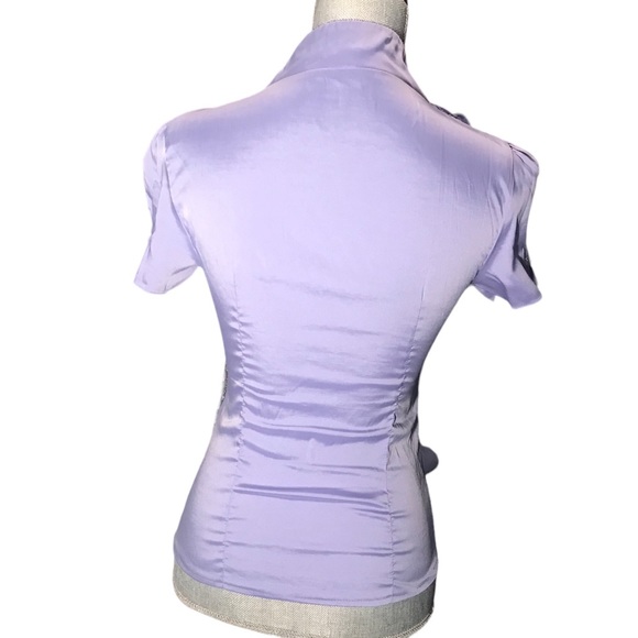 Floral Lilac Button Blouse - Picture 4 of 8